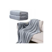 Pehme flanell pleed hall 160 x 200